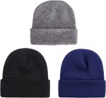 NPQQUAN 3 Packs Unisex Beanie Hats for Men Women Winter Knit Beanies - Image 3